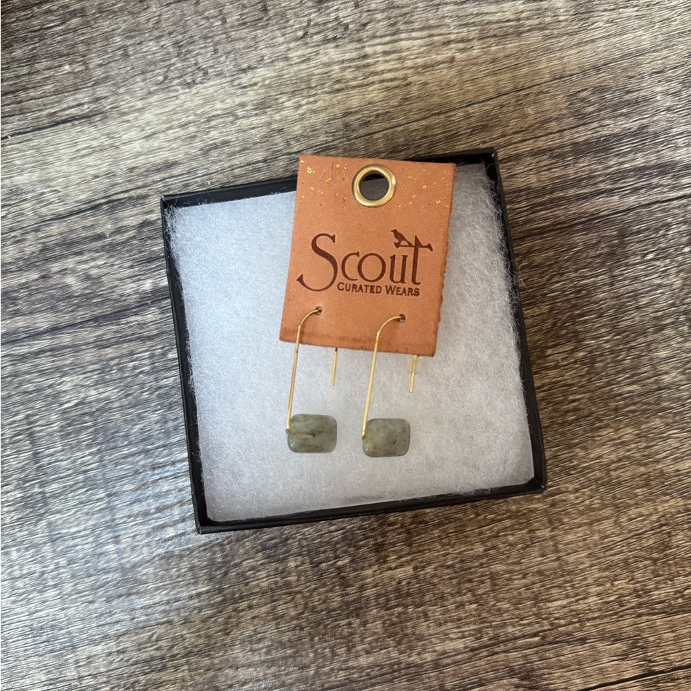 Scout Curated Wears Gold and Gray Earrings